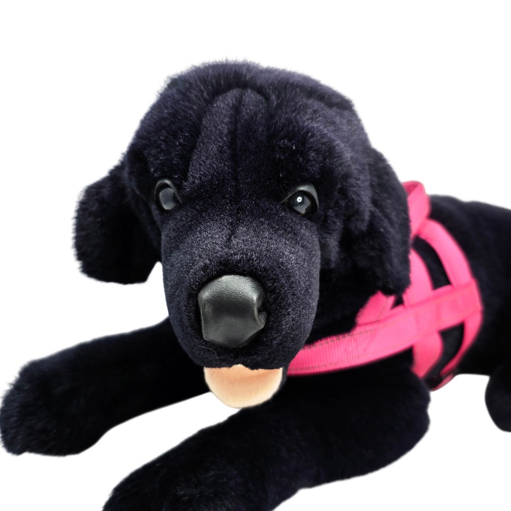 Realistic Black Lab Floppy Plush Bravo Mary Meyer 23" Labrador Dog Vintage 1995